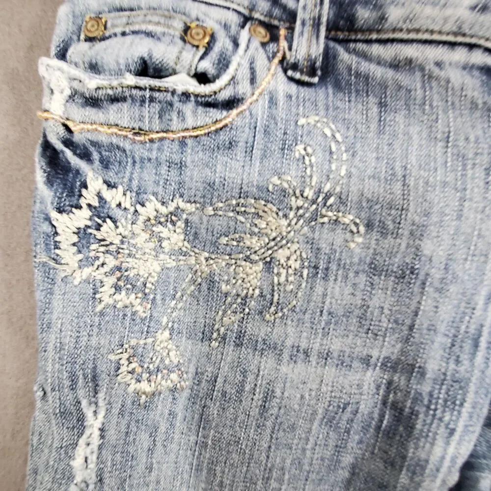 American Eagle Jeans Womens Size 4 Regular Stretch Skinny Flare Blue